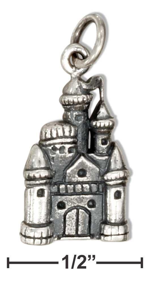 Silver Charms & Pendants Sterling Silver Magical Castle Charm JadeMoghul