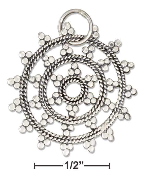 Silver Charms & Pendants Sterling Silver Mandala Charm JadeMoghul Inc.