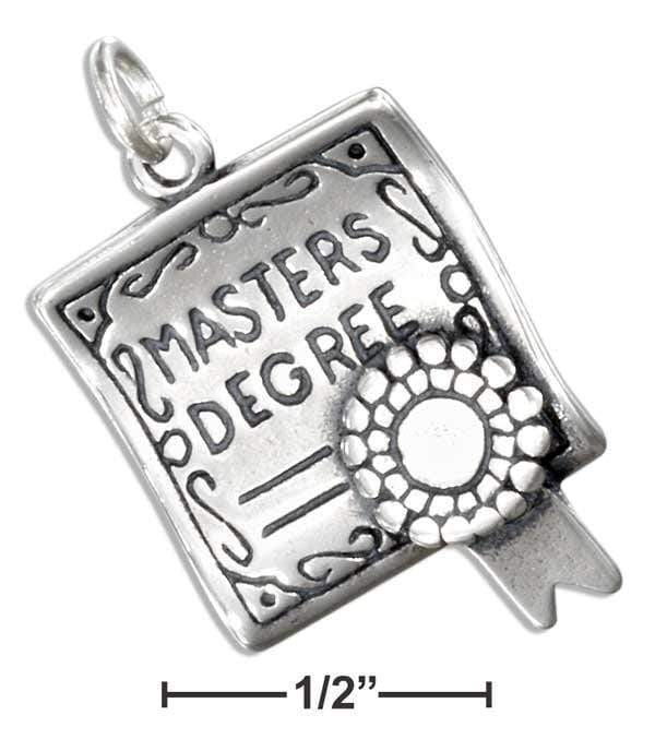 Silver Charms & Pendants STERLING SILVER MASTERS DEGREE DIPLOMA PENDANT JadeMoghul