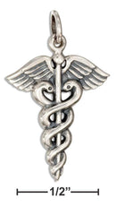 Silver Charms & Pendants Sterling Silver Medical Caduceus Charm JadeMoghul