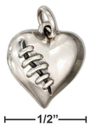 Silver Charms & Pendants Sterling Silver Mending Broken Heart Charm JadeMoghul