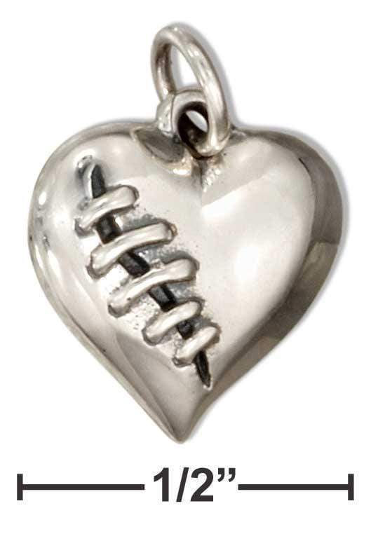 Silver Charms & Pendants Sterling Silver Mending Broken Heart Charm JadeMoghul