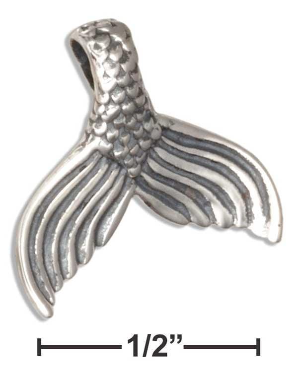 Silver Charms & Pendants Sterling Silver Mermaid Tail Pendant Charm JadeMoghul Inc.