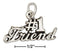 Silver Charms & Pendants Sterling Silver Message "#1 Friend" Charm JadeMoghul