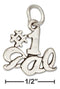 Silver Charms & Pendants Sterling Silver Message "#1 Gal" Charm JadeMoghul