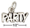 Silver Charms & Pendants Sterling Silver Message "party" Charm JadeMoghul