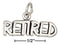Silver Charms & Pendants Sterling Silver Message "retired" Charm JadeMoghul