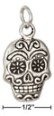 Silver Charms & Pendants Sterling Silver Mexican Sugar Skull Charm JadeMoghul Inc.