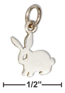 Silver Charms & Pendants Sterling Silver Mini Bunny Rabbit Silhouette Charm JadeMoghul Inc.