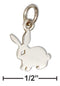 Silver Charms & Pendants Sterling Silver Mini Bunny Rabbit Silhouette Charm JadeMoghul Inc.