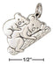 Silver Charms & Pendants Sterling Silver Mom And Baby Koala Bear Charm Pendant JadeMoghul Inc.