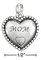 Silver Charms & Pendants Sterling Silver "Mom" Heart Charm JadeMoghul Inc.