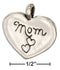 Silver Charms & Pendants Sterling Silver "Mom" Heart Message Pendant JadeMoghul Inc.