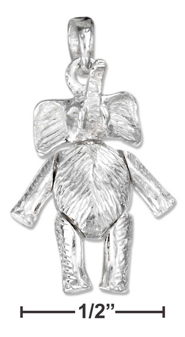 Silver Charms & Pendants Sterling Silver Movable Elephant Pendant JadeMoghul Inc.