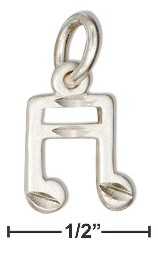 Silver Charms & Pendants Sterling Silver Music Note Charm JadeMoghul Inc.