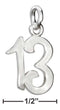 Silver Charms & Pendants Sterling Silver Number "13" Charm JadeMoghul Inc.