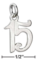 Silver Charms & Pendants Sterling Silver Number "15" Charm JadeMoghul Inc.