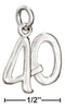Silver Charms & Pendants Sterling Silver Number "40" Charm JadeMoghul Inc.