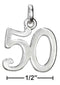 Silver Charms & Pendants Sterling Silver Number "50" Charm JadeMoghul Inc.