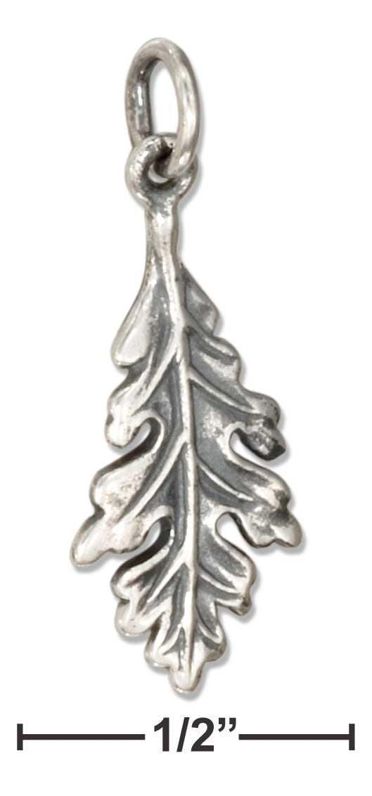 Silver Charms & Pendants Sterling Silver Oak Leaf Charm JadeMoghul Inc.