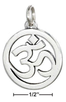 Silver Charms & Pendants STERLING SILVER OM OR OHM SYMBOL CHARM JadeMoghul