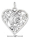 Silver Charms & Pendants Sterling Silver Open Filigree Heart "Niece" Charm JadeMoghul Inc.