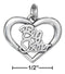 Silver Charms & Pendants STERLING SILVER OPEN HEART BIG SISTER CHARM JadeMoghul