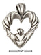 Silver Charms & Pendants Sterling Silver Open Heart With Claddagh Pendant JadeMoghul Inc.