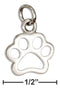 Silver Charms & Pendants Sterling Silver Outline Paw Print Charm JadeMoghul Inc.
