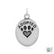 Silver Charms & Pendants Sterling Silver Oval Adopted Pendant With Paw Print Heart JadeMoghul