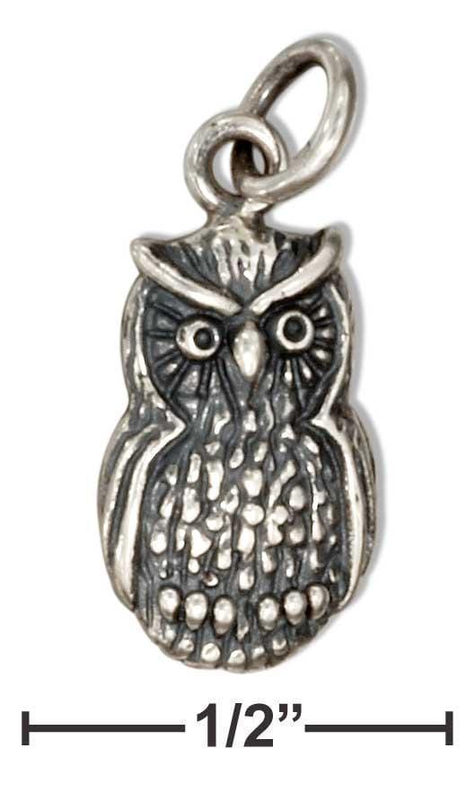 Silver Charms & Pendants Sterling Silver Owl Charm JadeMoghul