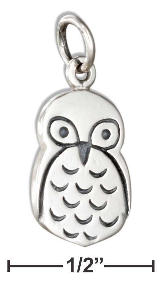 Silver Charms & Pendants Sterling Silver Owl Charm JadeMoghul Inc.