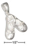 Silver Charms & Pendants Sterling Silver Pair Of Ballet Slippers Pendant JadeMoghul Inc.