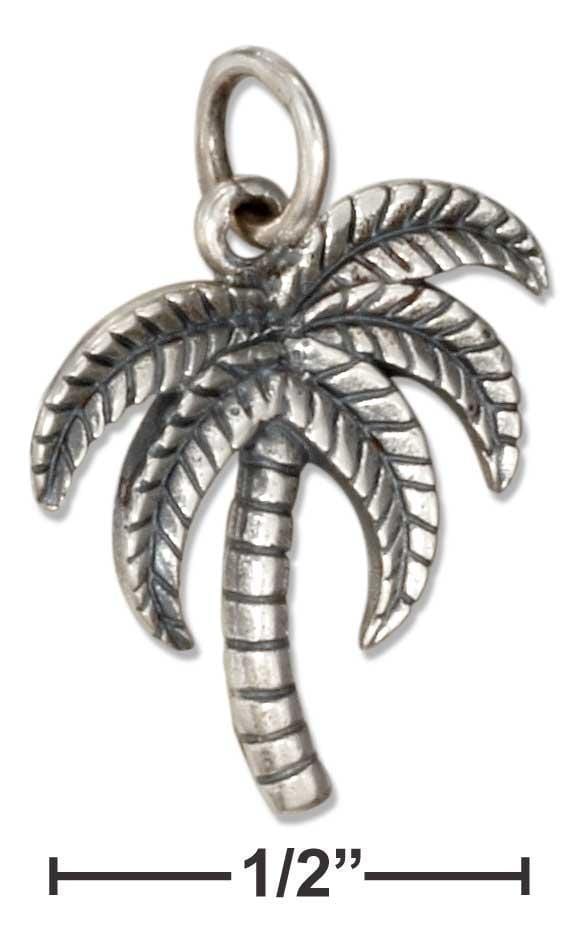 Silver Charms & Pendants Sterling Silver Palm Tree Charm JadeMoghul