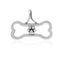 Silver Charms & Pendants Sterling Silver Paws Off My Bone Dog Bone Pendant With Paw Print JadeMoghul