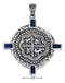 Silver Charms & Pendants Sterling Silver Pirate Coin Pendant With Paua Shell Inlay JadeMoghul Inc.