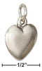 Silver Charms & Pendants Sterling Silver Puffed Heart Charm JadeMoghul Inc.