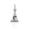 Silver Charms & Pendants Sterling Silver Rally Cone Dog Agility Charm With Paw Print And Arrow JadeMoghul Inc.