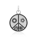 Silver Charms & Pendants Sterling Silver Random Acts Of Kindness Pendant With Sun/Star/Dog Paw Print Heart JadeMoghul Inc.