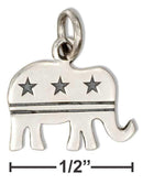 Silver Charms & Pendants Sterling Silver Republican Elephant Charm JadeMoghul