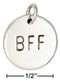 Silver Charms & Pendants Sterling Silver Round Best Friends Forever "Bff" Message Charm JadeMoghul Inc.