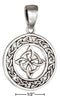 Silver Charms & Pendants Sterling Silver Round Celtic 4 Point Knot Pendant JadeMoghul Inc.