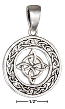 Silver Charms & Pendants Sterling Silver Round Celtic 4 Pointed Knot Pendant JadeMoghul Inc.