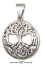 Silver Charms & Pendants Sterling Silver Round Celtic Tree Of Life Pendant JadeMoghul Inc.