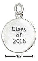 Silver Charms & Pendants Sterling Silver Round "Class Of 2015" Charm JadeMoghul Inc.