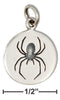 Silver Charms & Pendants Sterling Silver Round Disk With Spider Charm JadeMoghul