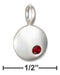 Silver Charms & Pendants Sterling Silver Round January Birthstone Red Crystal Charm JadeMoghul