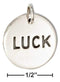 Silver Charms & Pendants Sterling Silver Round "Luck" Message Charm JadeMoghul Inc.