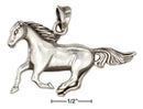 Silver Charms & Pendants Sterling Silver Running Horse Pendant JadeMoghul