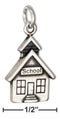 Silver Charms & Pendants Sterling Silver Schoolhouse Charm JadeMoghul